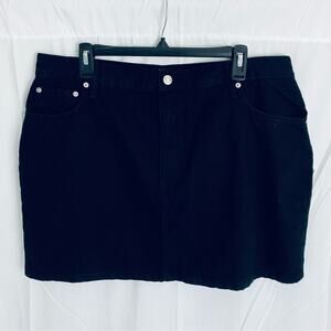 ASOS Mini Black Jean Skirt Size 14